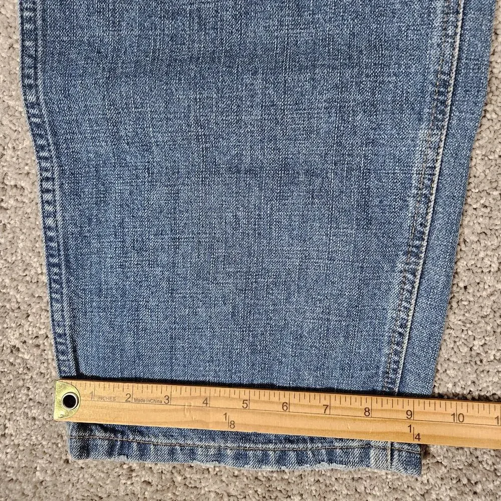 Vtg Tommy Hilfiger Jeans Mens 30x32 Dark Wash Baggy Carpenter Y2K Skater Preppy